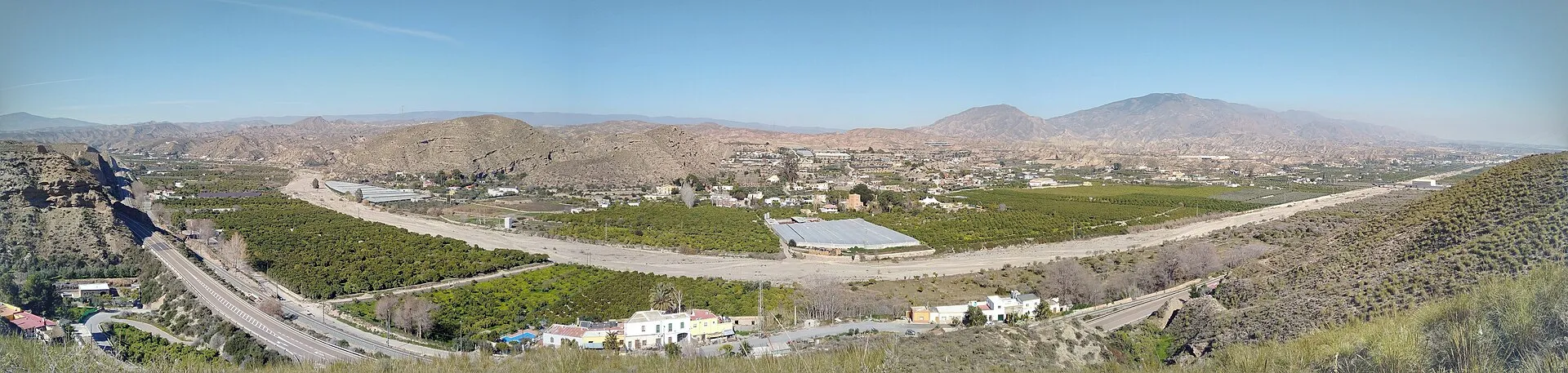 Panorámica del valle del Andarax desde el Mirador del Andarax