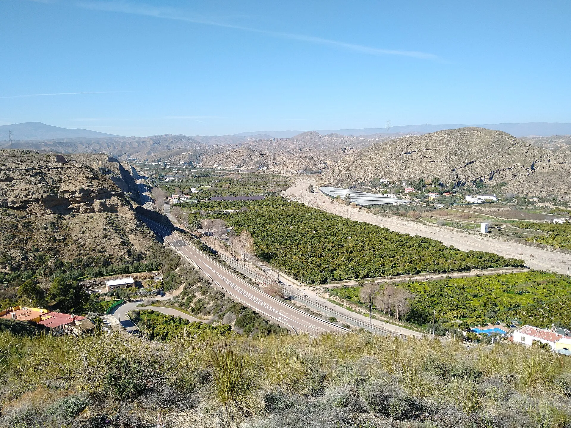 Paisaje montañoso del valle del Andarax